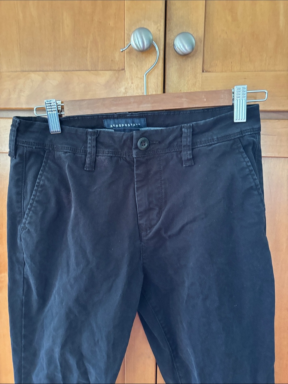 Aeropostale Men's Black Slim Chino Pants 28x32